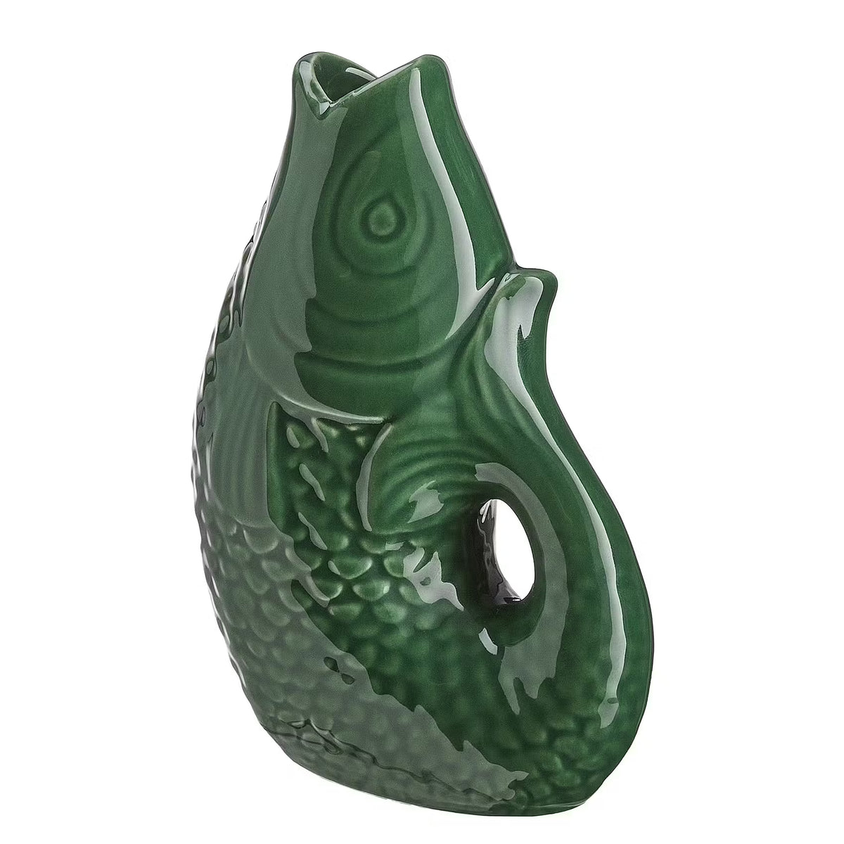 KOI Mini-Vase 4er-Set - Steingut - Türkis