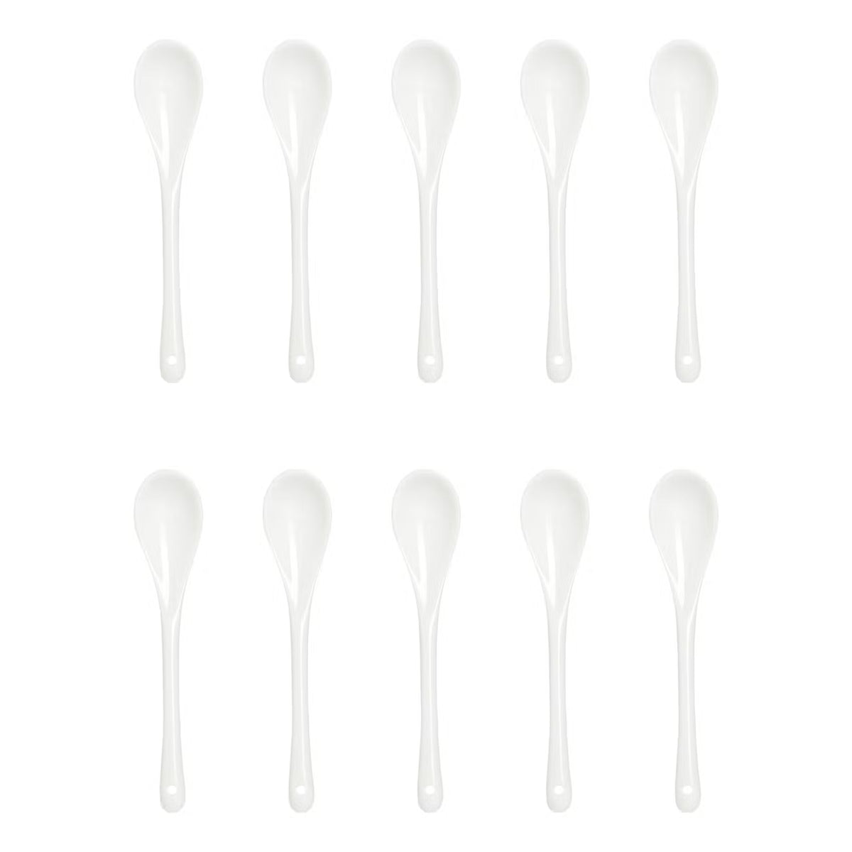 EGG Eierlöffel 10er-Set - Porzellan - Weiß