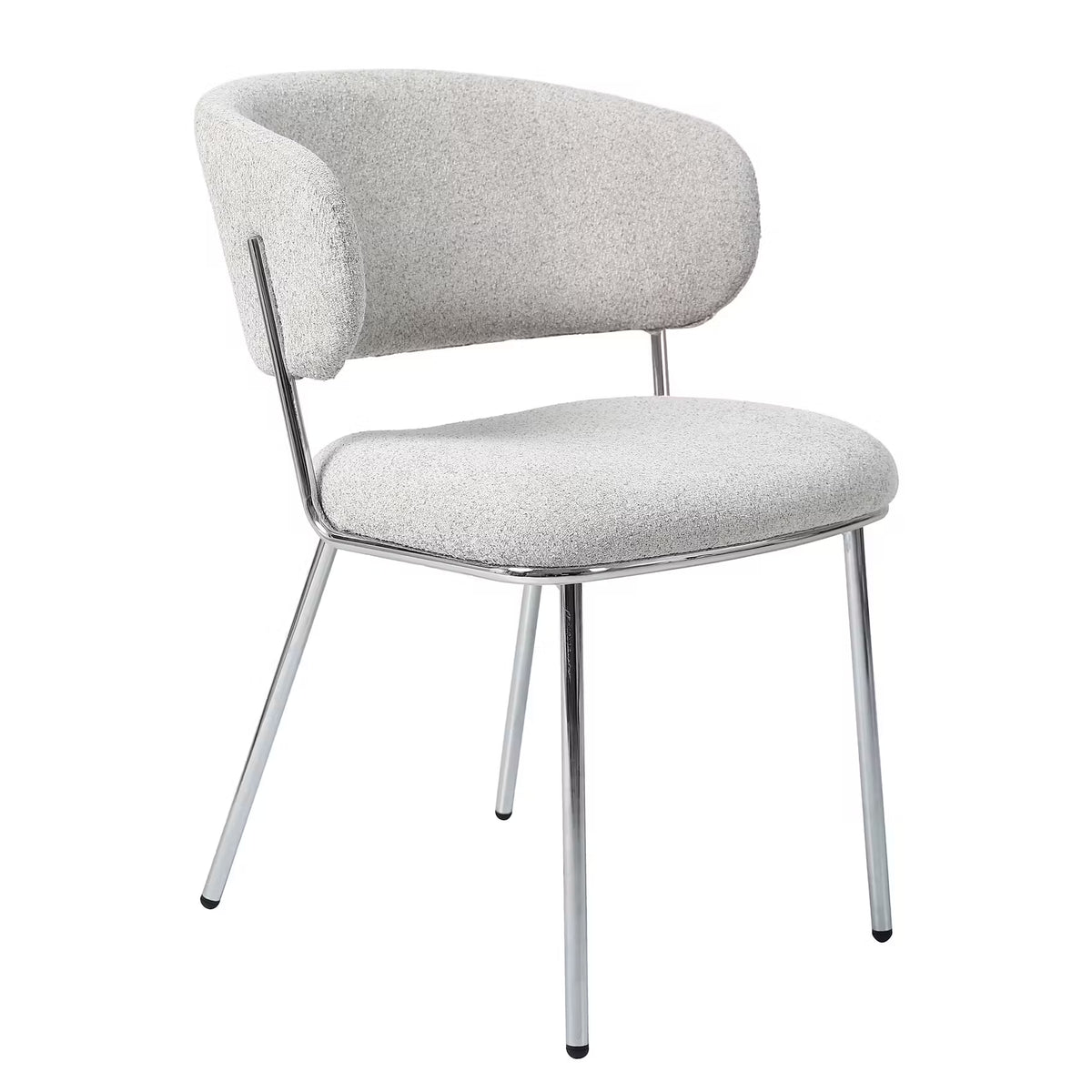 DINER Esszimmerstuhl 2er-Set - Stahl/Polyester - Beige
