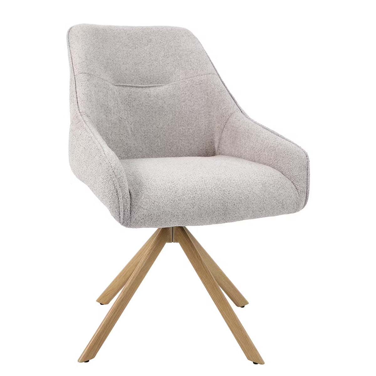 NEW MODERN Esszimmerstuhl 2er-Set - Stahl/Polyester - Beige